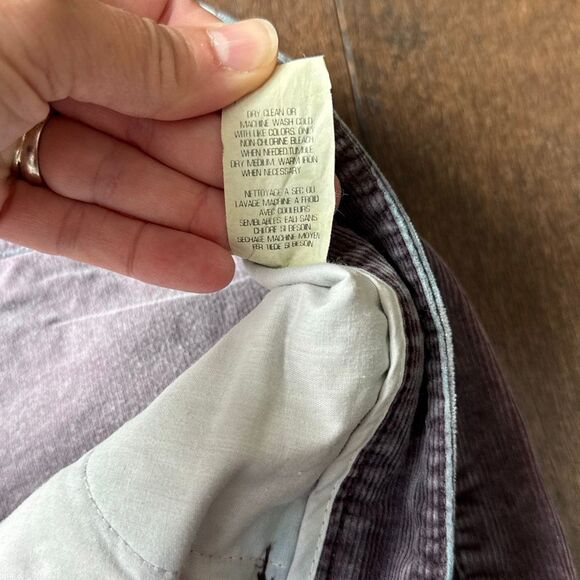 Theory corduroy flare leg pants women’s size 8 gray purple hippie boho casual mi - Picture 5 of 11